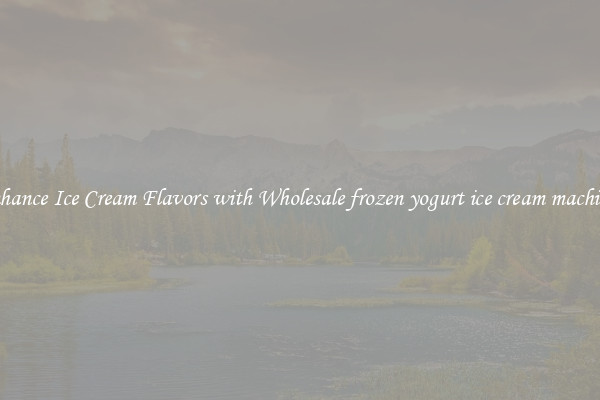 Enhance Ice Cream Flavors with Wholesale frozen yogurt ice cream machines