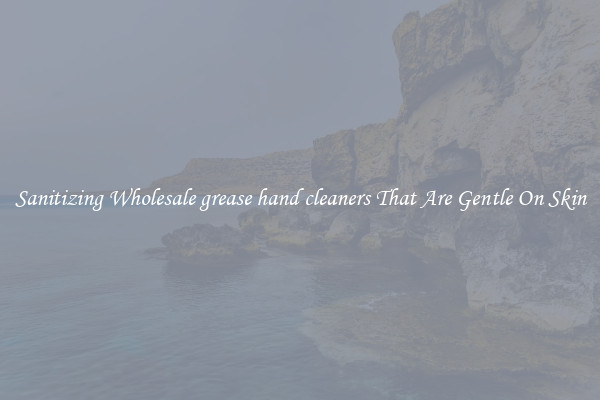 Sanitizing Wholesale grease hand cleaners That Are Gentle On Skin