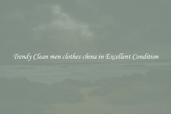Trendy Clean men clothes china in Excellent Condition