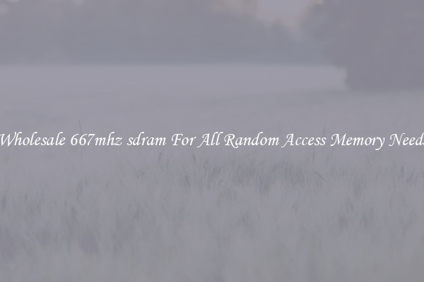 Wholesale 667mhz sdram For All Random Access Memory Needs
