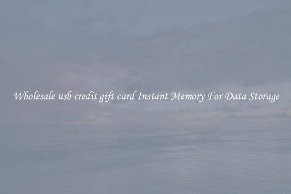 Wholesale usb credit gift card Instant Memory For Data Storage