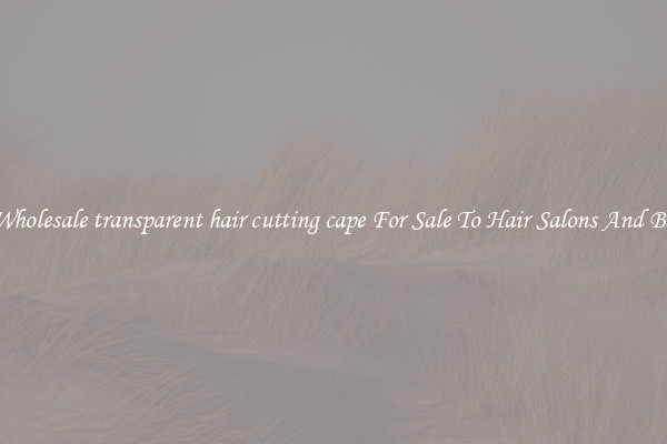Buy Wholesale transparent hair cutting cape For Sale To Hair Salons And Barbers