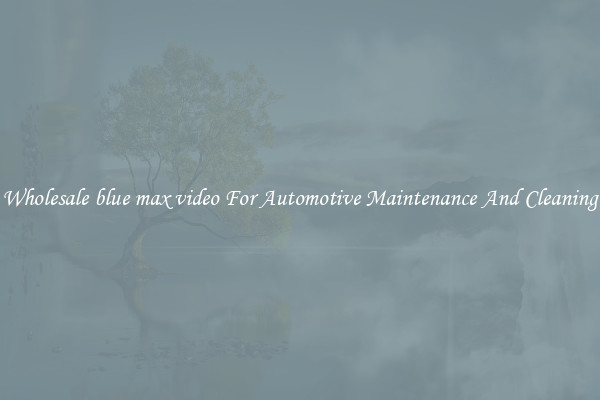 Wholesale blue max video For Automotive Maintenance And Cleaning