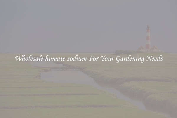 Wholesale humate sodium For Your Gardening Needs