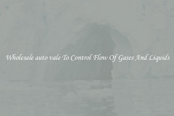 Wholesale auto vale To Control Flow Of Gases And Liquids