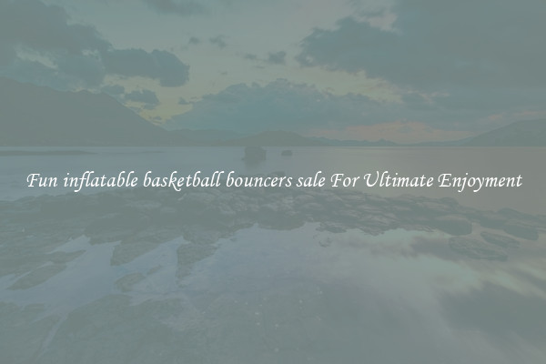 Fun inflatable basketball bouncers sale For Ultimate Enjoyment